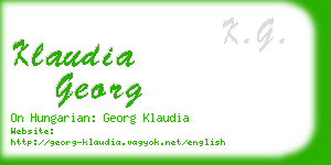 klaudia georg business card
